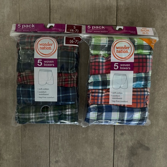 wonder nation Other - New Boys Woven Boxers 10 Pairs Plaid New with tags size small 6/7